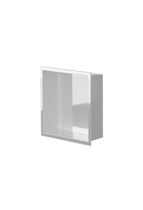 Ally wall niche, 12 × 12 in, glossy white, three-quarter view on a transparent background