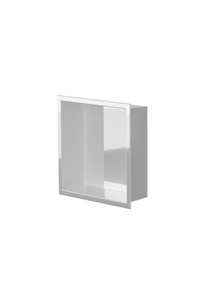 Ally wall niche, 12 × 12 in, glossy white, three-quarter view on a transparent background
