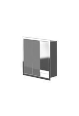 Ally wall niche, 12 × 12 in, mirror finish, three-quarter view on a transparent background