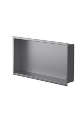 Andy wall niche, 12 × 24 in, matte gray, three-quarter view on a transparent background