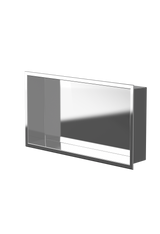 Andy wall niche, 12 × 24 in, mirror finish, three-quarter view on a transparent background